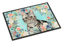 American Shorthair Spring Flowers Doormat - 24x36 Decorative Floor Mat – Indoor/Outdoor Rug with Artistic Flair CK3388JMAT