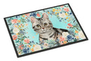 American Shorthair Spring Flowers Doormat - 18x27 Decorative Floor Mat – Indoor/Outdoor Rug with Artistic Flair CK3388MAT