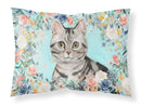 American Shorthair Spring Flowers  Standard Pillowcase – Artistic Decorative Front, White Back CK3388PILLOWCASE