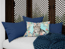 American Shorthair Spring Flowers Canvas Fabric Decorative Pillow CK3388PW1216