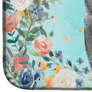 Blue Russian Spring Flowers Dish Drying Mat – Absorbent, Artistic Kitchen Essentials CK3390DDM