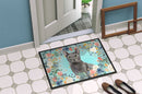 Blue Russian Spring Flowers Doormat - 18x27 Decorative Floor Mat – Indoor/Outdoor Rug with Artistic Flair CK3390MAT