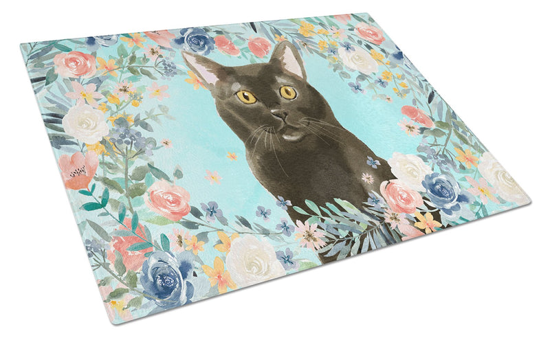 Bombay Spring Flowers Glass Cutting Boards – Durable, Decorative Kitchen Art Large CK3391LCB