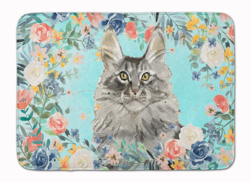 Maine Coon Spring Flowers Machine Washable Memory Foam Mat CK3393RUG