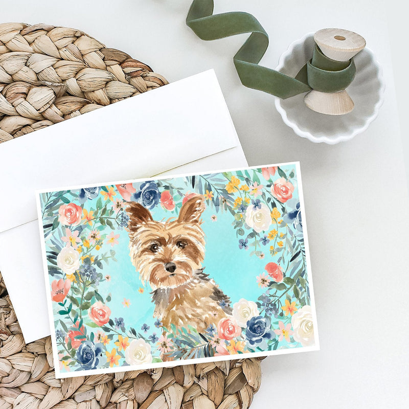 Yorkie Greeting Cards and Envelopes Pack of 8