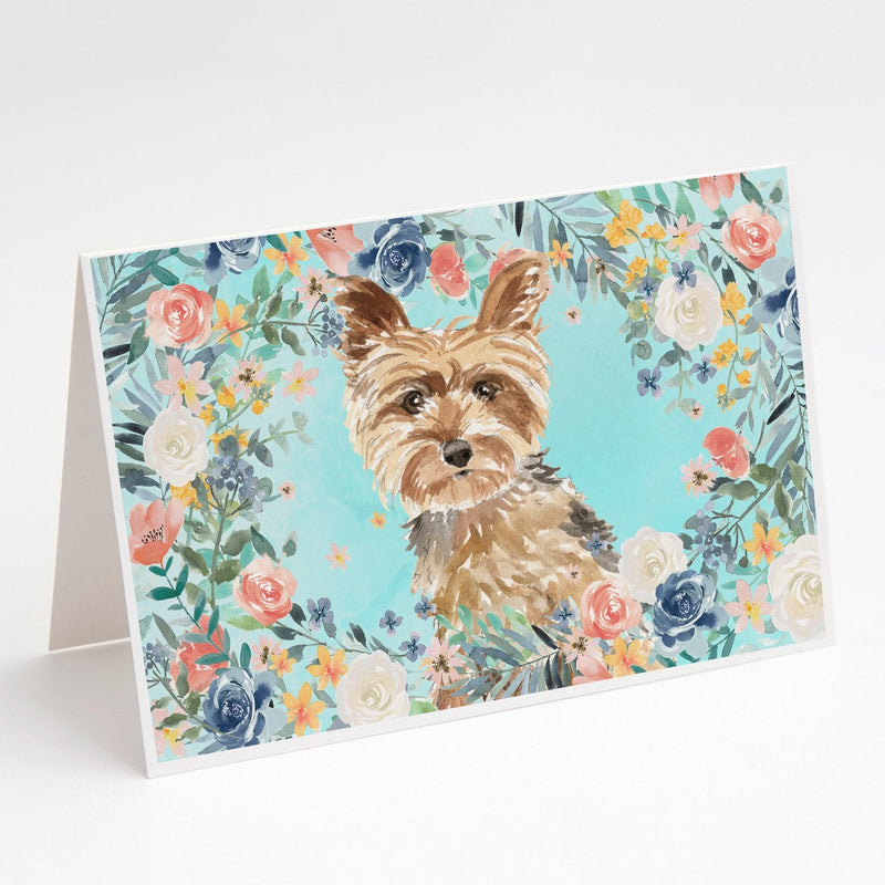 Yorkie Greeting Cards and Envelopes Pack of 8