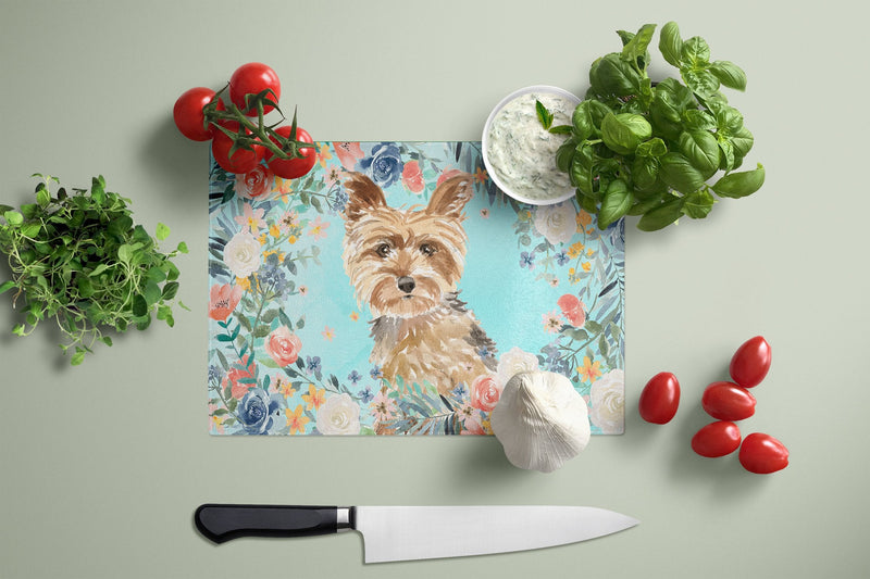 Yorkie Glass Cutting Board Large CK3401LCB