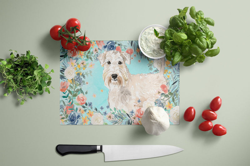 Wheaten Terrier Glass Cutting Board Large CK3404LCB