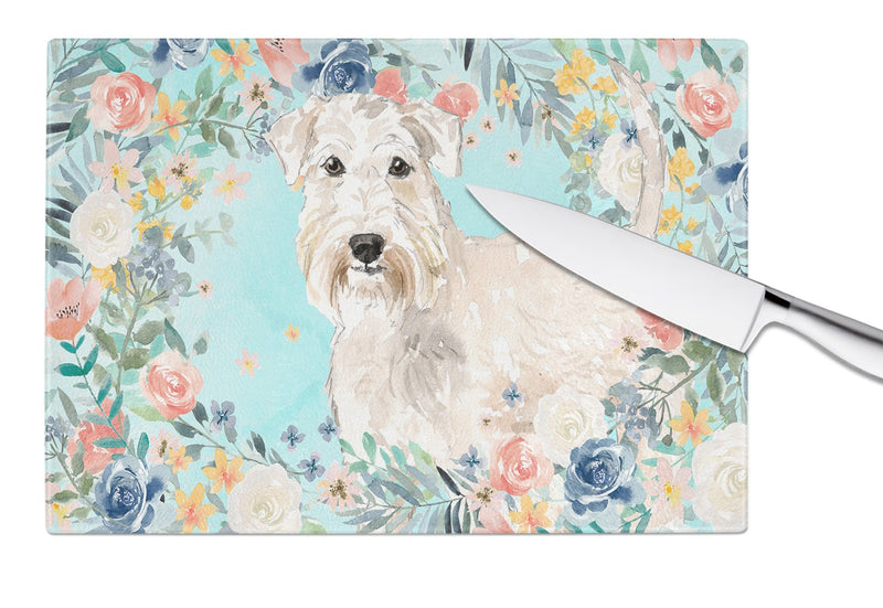 Wheaten Terrier Glass Cutting Board Large CK3404LCB