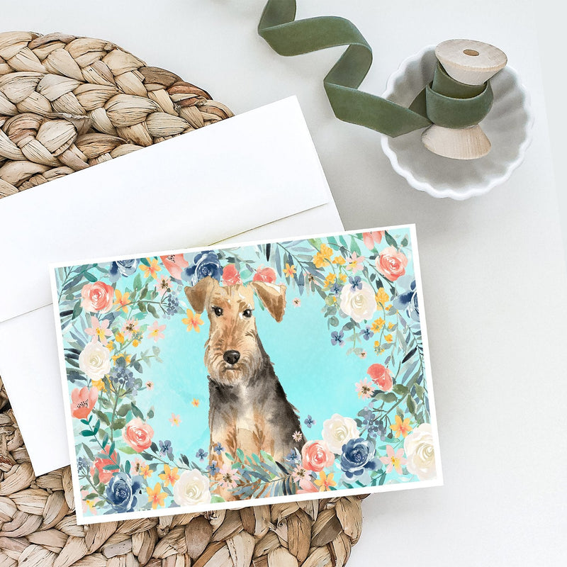 Airedale Terrier Greeting Cards and Envelopes Pack of 8