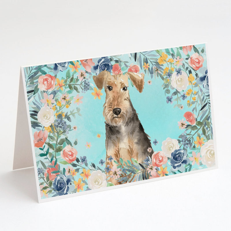 Airedale Terrier Greeting Cards and Envelopes Pack of 8