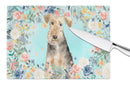 Airedale Terrier Glass Cutting Boards – Durable, Decorative Kitchen Art Large CK3405LCB