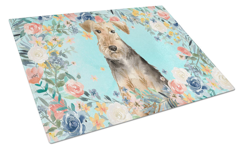 Airedale Terrier Glass Cutting Board Large CK3405LCB