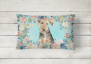 Airedale Terrier Canvas Fabric Decorative Pillow CK3405PW1216