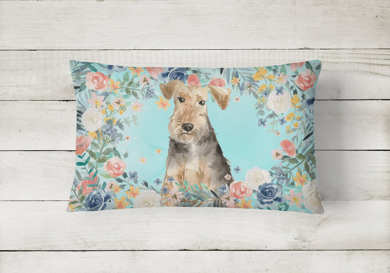 Airedale Terrier Canvas Fabric Decorative Pillow CK3405PW1216