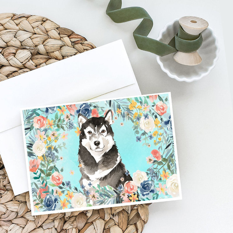 Alaskan Malamute Greeting Cards and Envelopes Pack of 8