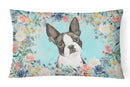 Boston Terrier Canvas Fabric Decorative Pillow CK3433PW1216