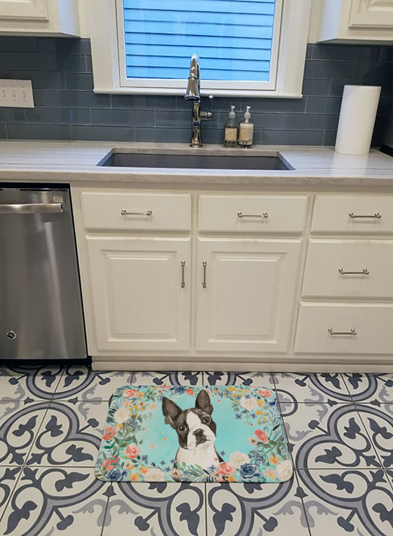 Boston Terrier Machine Washable Memory Foam Mat CK3433RUG