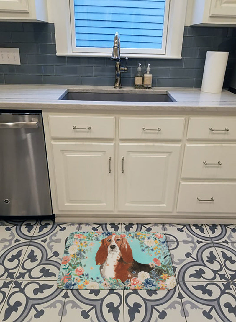 Basset Hound Machine Washable Memory Foam Mat CK3437RUG