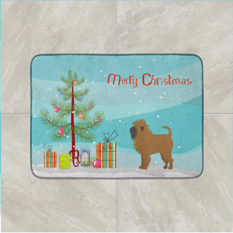 Tan Affenpinscher Christmas Tree Machine Washable Memory Foam Mat CK3439RUG