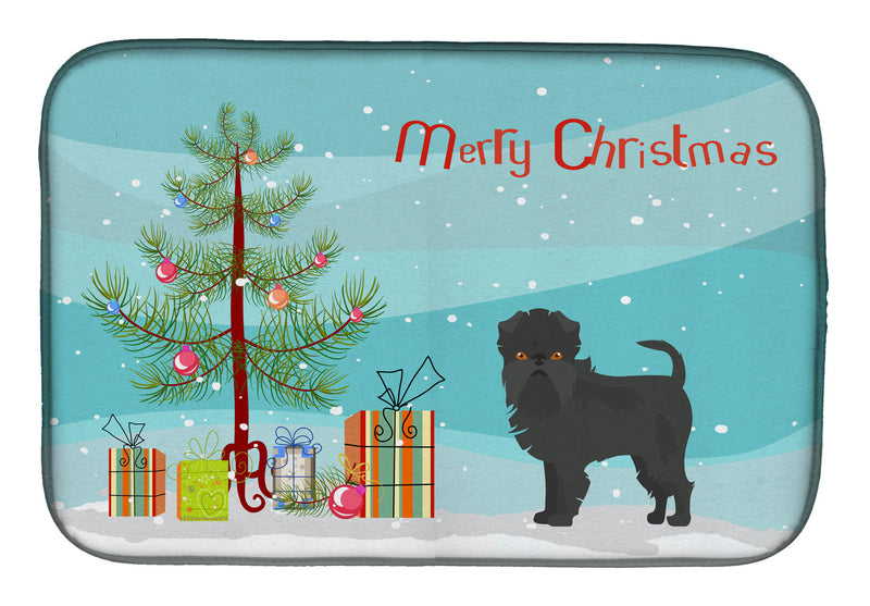 Affenpinscher Christmas Tree Dish Drying Mat CK3440DDM