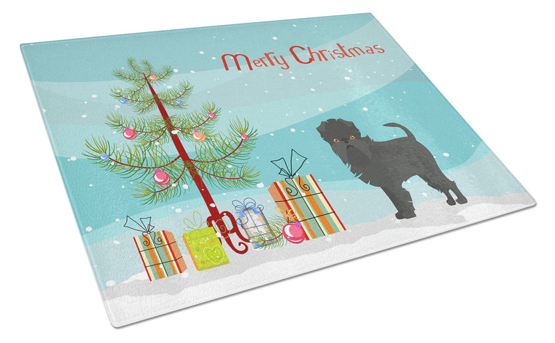 Affenpinscher Christmas Tree Glass Cutting Board Large CK3440LCB