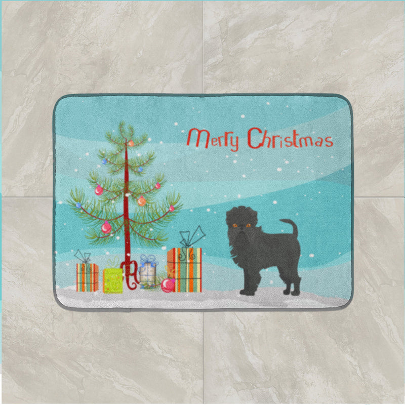 Affenpinscher Christmas Tree Machine Washable Memory Foam Mat CK3440RUG