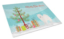 American Eskimo Christmas Tree Glass Cutting Boards – Durable, Decorative Kitchen Art Large CK3441LCB