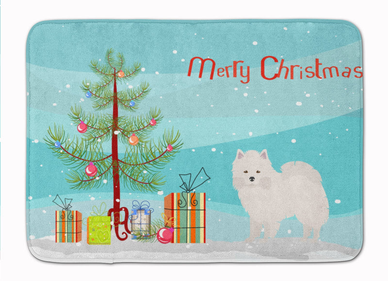 American Eskimo Christmas Tree Machine Washable Memory Foam Mat CK3441RUG