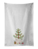 American Eskimo Christmas Tree White Kitchen Towel Set of 2