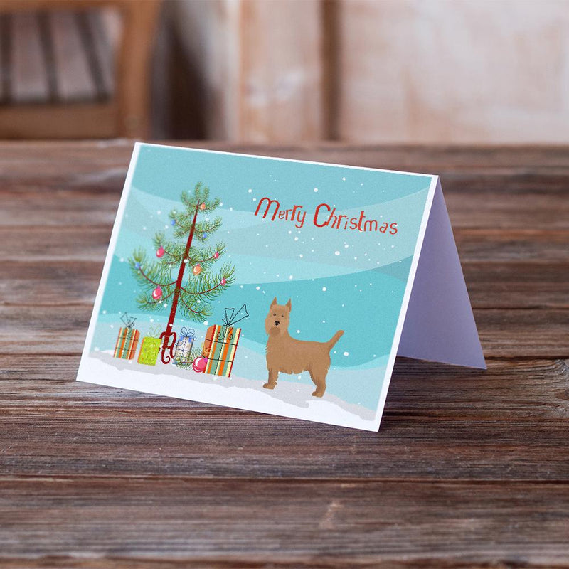 Airedale Terrier Christmas Tree Greeting Cards and Envelopes Pack of 8