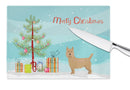 Airedale Terrier Christmas Tree Glass Cutting Boards – Durable, Decorative Kitchen Art Large CK3444LCB