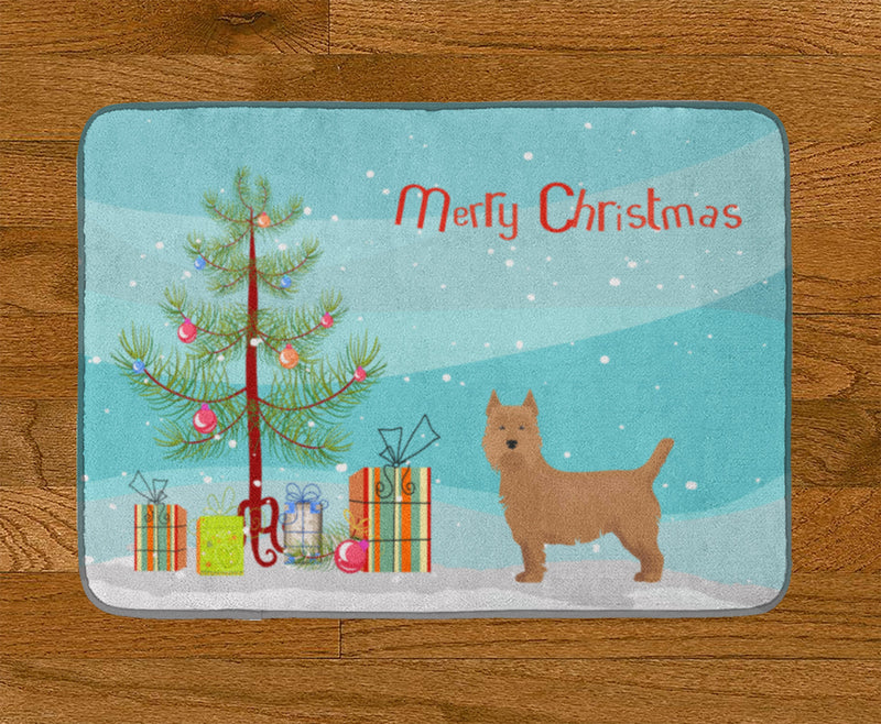 Airedale Terrier Christmas Tree Machine Washable Memory Foam Mat CK3444RUG