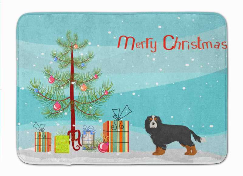 Cavalier King Charles Spaniel Tricolor Christmas Tree Machine Washable Memory Foam Mat CK3446RUG