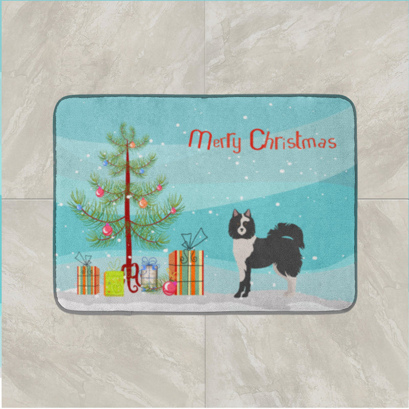 Black and White Elo dog Christmas Tree Machine Washable Memory Foam Mat CK3452RUG