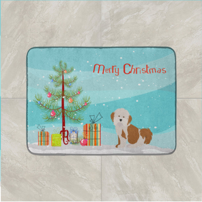 Havanese Christmas Tree Machine Washable Memory Foam Mat CK3458RUG