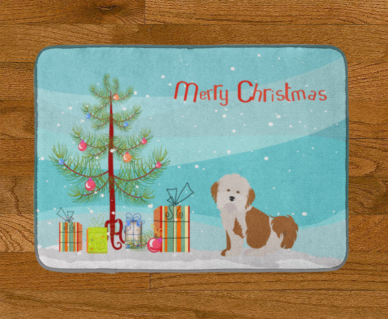 Havanese Christmas Tree Machine Washable Memory Foam Mat CK3458RUG