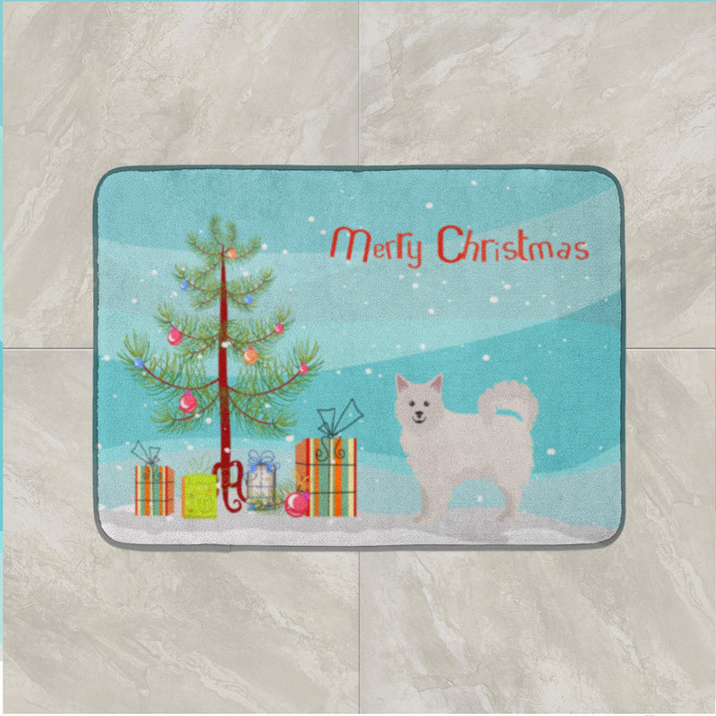 Italian Spitz Christmas Tree Machine Washable Memory Foam Mat CK3461RUG