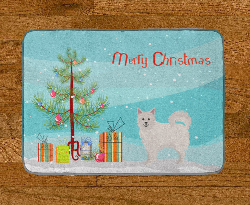 Italian Spitz Christmas Tree Machine Washable Memory Foam Mat CK3461RUG