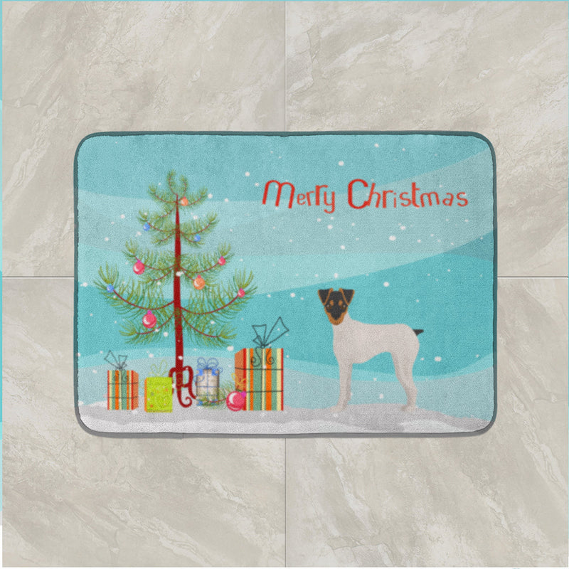 Japanese Terrier Christmas Tree Machine Washable Memory Foam Mat CK3464RUG