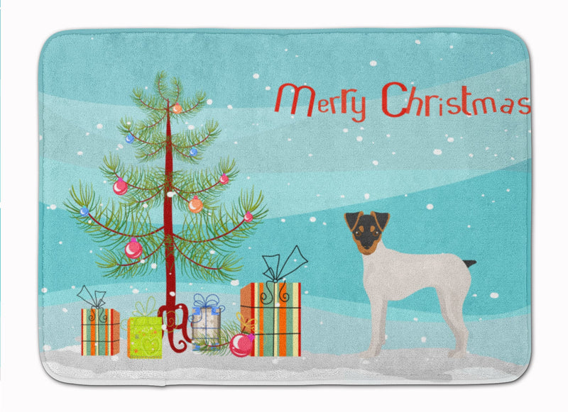 Japanese Terrier Christmas Tree Machine Washable Memory Foam Mat CK3464RUG