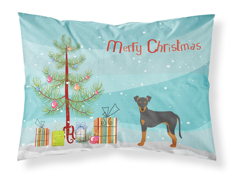 Manchester Terrier Christmas Tree Fabric Standard Pillowcase CK3472PILLOWCASE