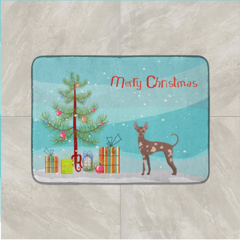 Mexican Hairless Dog Christmas Tree Machine Washable Memory Foam Mat CK3473RUG