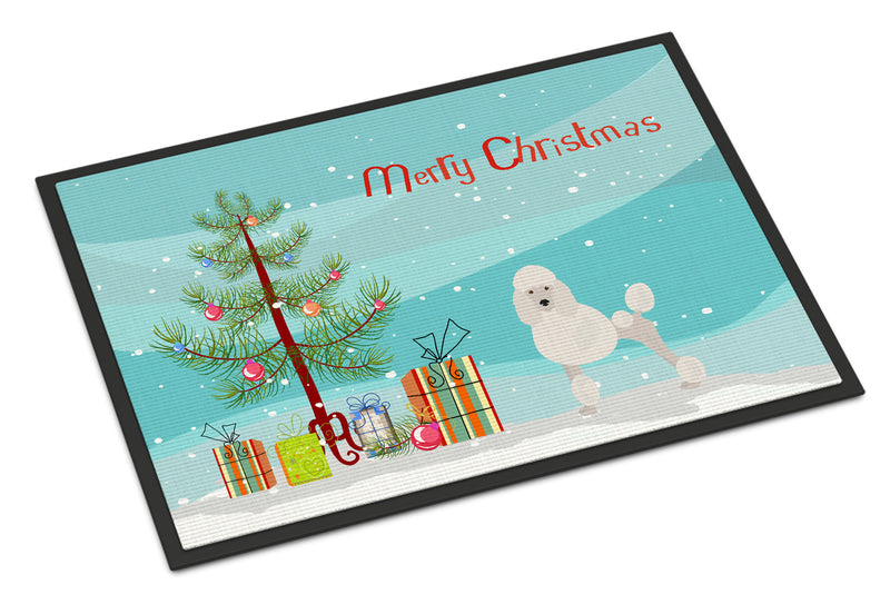 Miniature Poodle Christmas Tree Indoor or Outdoor Mat 18x27 CK3478MAT