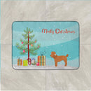 Toy Poodle Christmas Tree Machine Washable Memory Foam Mat CK3479RUG