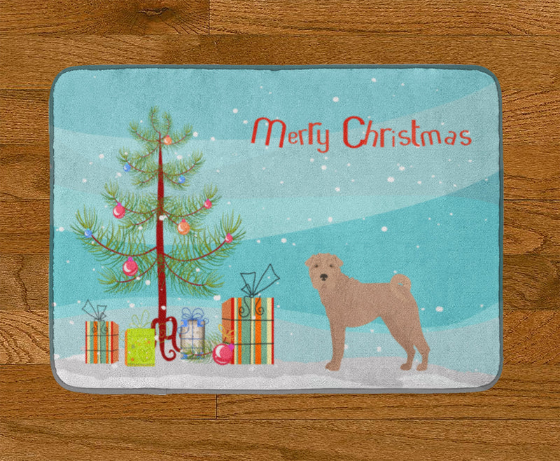 Shar Pei Christmas Tree Machine Washable Memory Foam Mat CK3485RUG