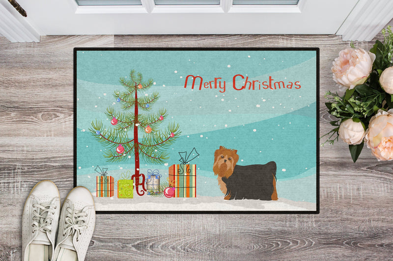 Yorkshire Terrier Christmas Tree Indoor or Outdoor Mat 24x36 CK3490JMAT