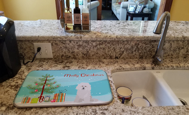 Bolognese Christmas Tree Dish Drying Mat – Absorbent, Artistic Kitchen Essentials CK3492DDM