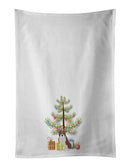 Boston Terrier Christmas Tree White Kitchen Towel Set of 2