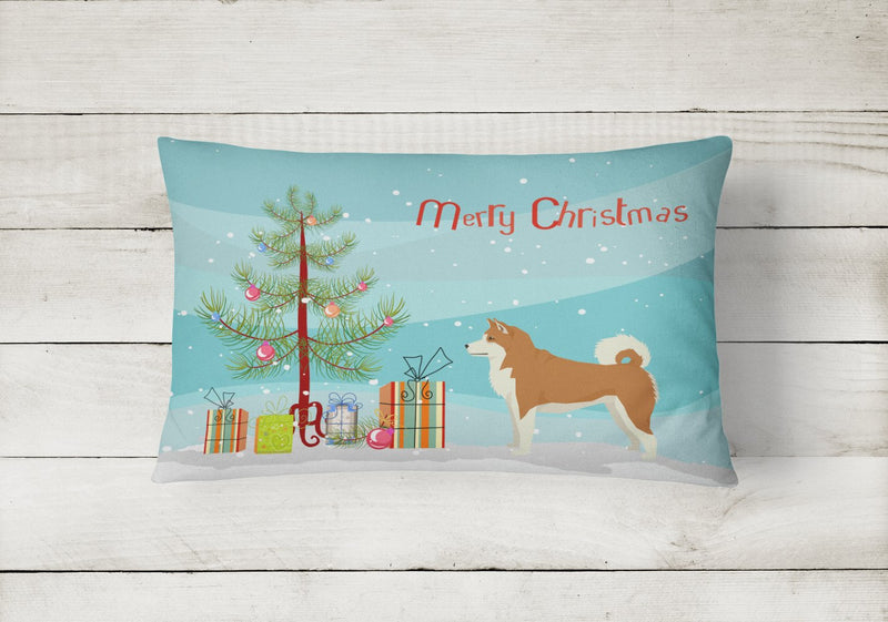 Akita Christmas Tree Canvas Fabric Decorative Pillow CK3512PW1216